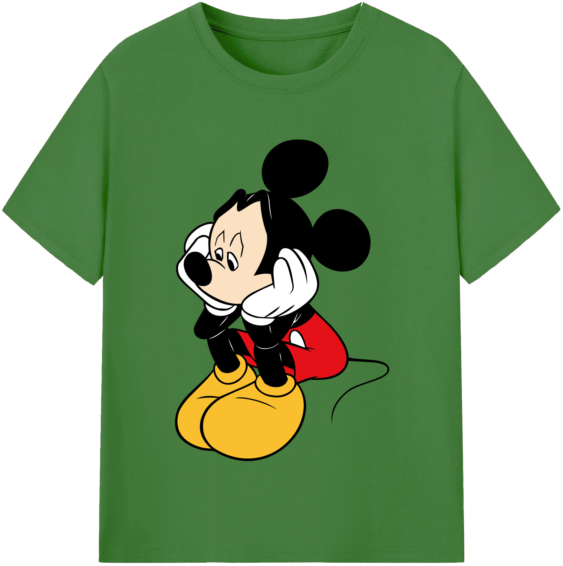 （画像用） ミッキーマウス Mickey Mouse レディースカジュアルプリントTシャツ（綿100％）
